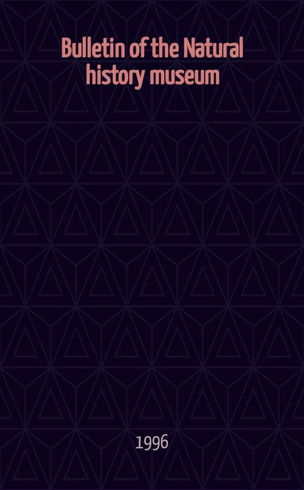 Bulletin of the Natural history museum : Formerly Bulletin of the British museum (Natural history). Vol.65 №2 : Encyrtidae (Hymenoptera...