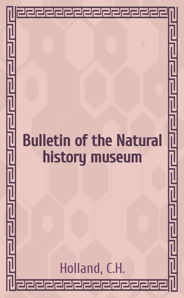 Bulletin of the Natural history museum : Formerly Bulletin of the British museum (Natural history). Vol.8 №3 : The Silurian rocks of the Ludlow district, Shropshire