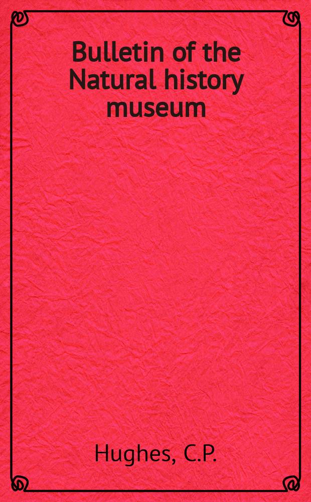 Bulletin of the Natural history museum : Formerly Bulletin of the British museum (Natural history). Vol.18 №3 : The Ordovician trilobite faunas of the Builth- Llandrindod Inlier, Central Wales