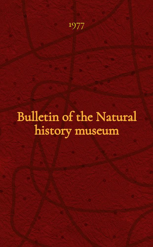 Bulletin of the Natural history museum : Formerly Bulletin of the British museum (Natural history). Vol.27 №5 : Cretaceous faunas...