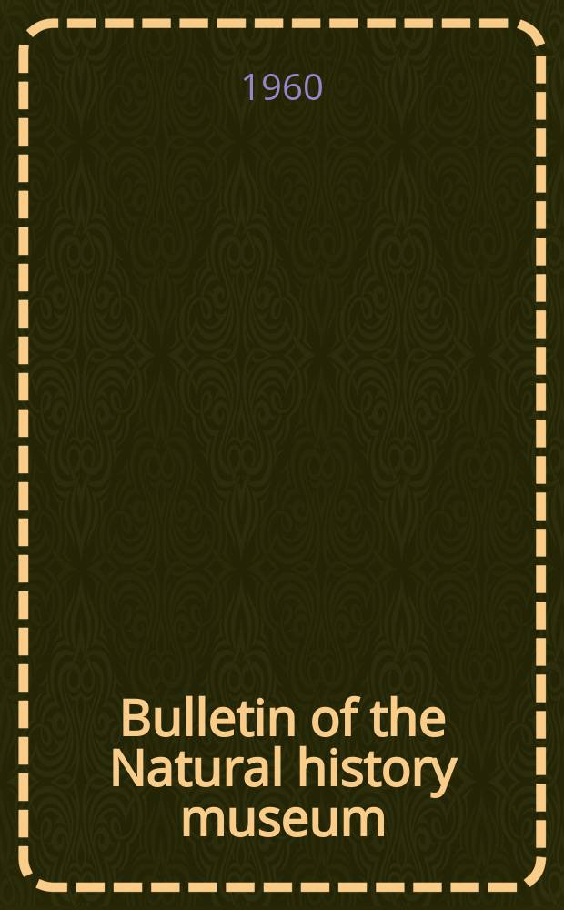 Bulletin of the Natural history museum : Formerly Bulletin of the British museum (Natural history). Vol.4 №2 : Beetles from the London Clay (Eocene) of Bognor Regis, Sussex