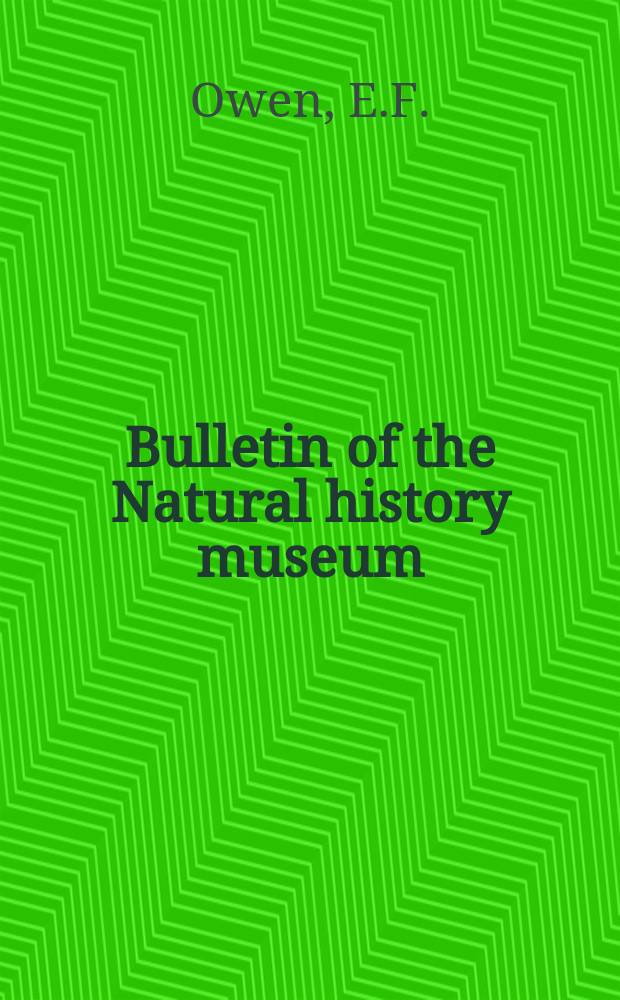 Bulletin of the Natural history museum : Formerly Bulletin of the British museum (Natural history). Vol.44 №2 : Cenomanian brachiopods from the Lower Chalks...