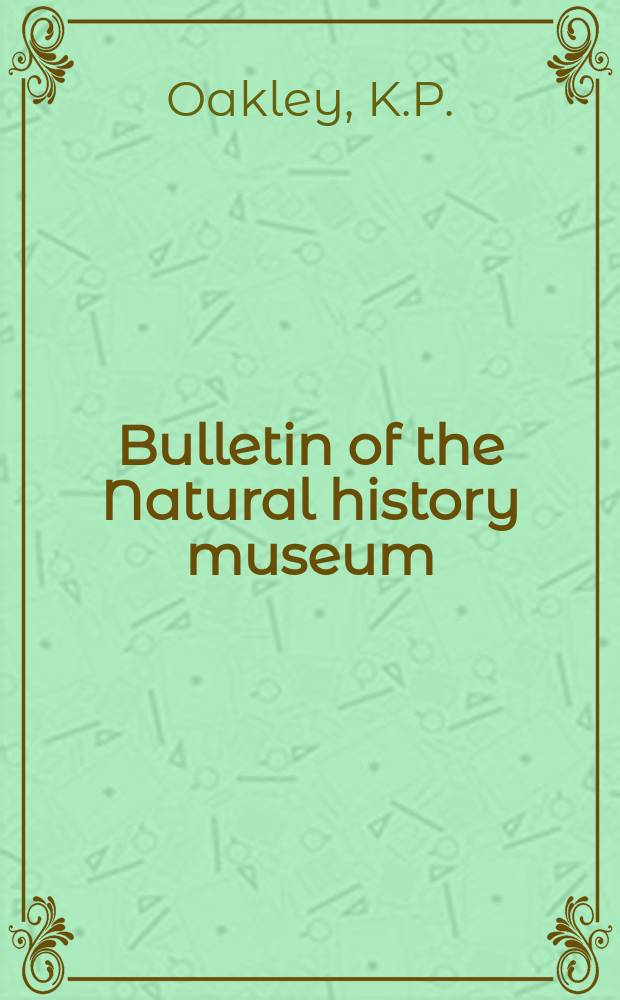 Bulletin of the Natural history museum : Formerly Bulletin of the British museum (Natural history). Vol.14 №1 : Some pearl- bearing ceramoporidae (Polyzoa)