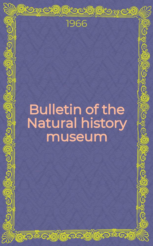 Bulletin of the Natural history museum : Formerly Bulletin of the British museum (Natural history). Vol.13 №3 : Thysanopeltidae (trilobita) from the British Devonian