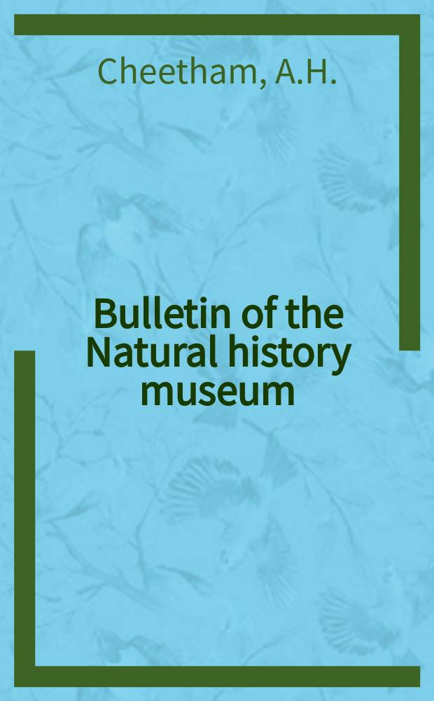 Bulletin of the Natural history museum : Formerly Bulletin of the British museum (Natural history). Vol.13 №1 : Cheilostomatous Polyzoa from the Upper Bracklesham Beds (Eocene) of Sussex