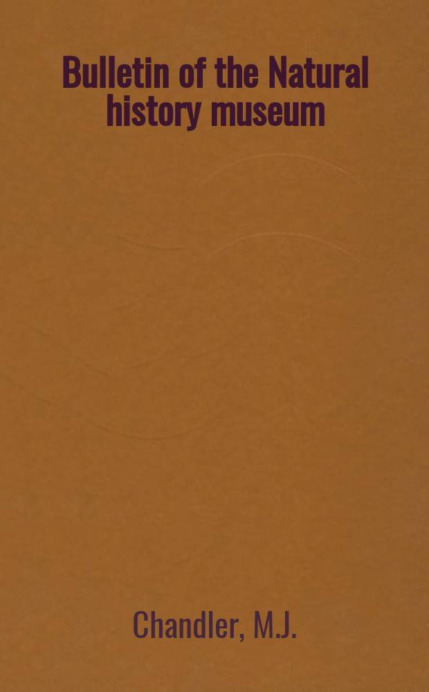 Bulletin of the Natural history museum : Formerly Bulletin of the British museum (Natural history). Vol.10 №6 : The generic position of Osmundites dowkeri Carruthers