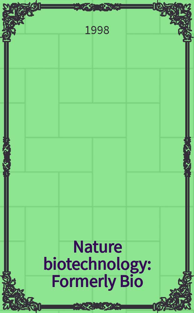 Nature biotechnology : Formerly Bio/ technology. Vol.16, №5