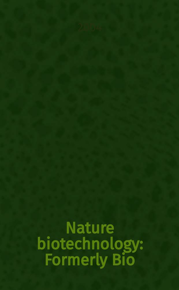 Nature biotechnology : Formerly Bio/ technology. Vol.22, №9