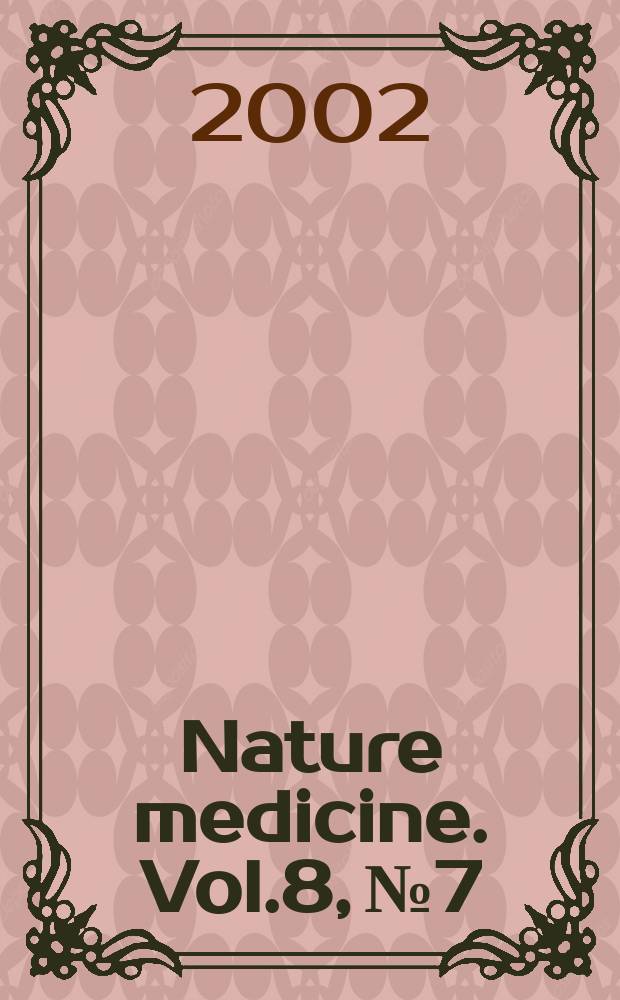 Nature medicine. Vol.8, №7