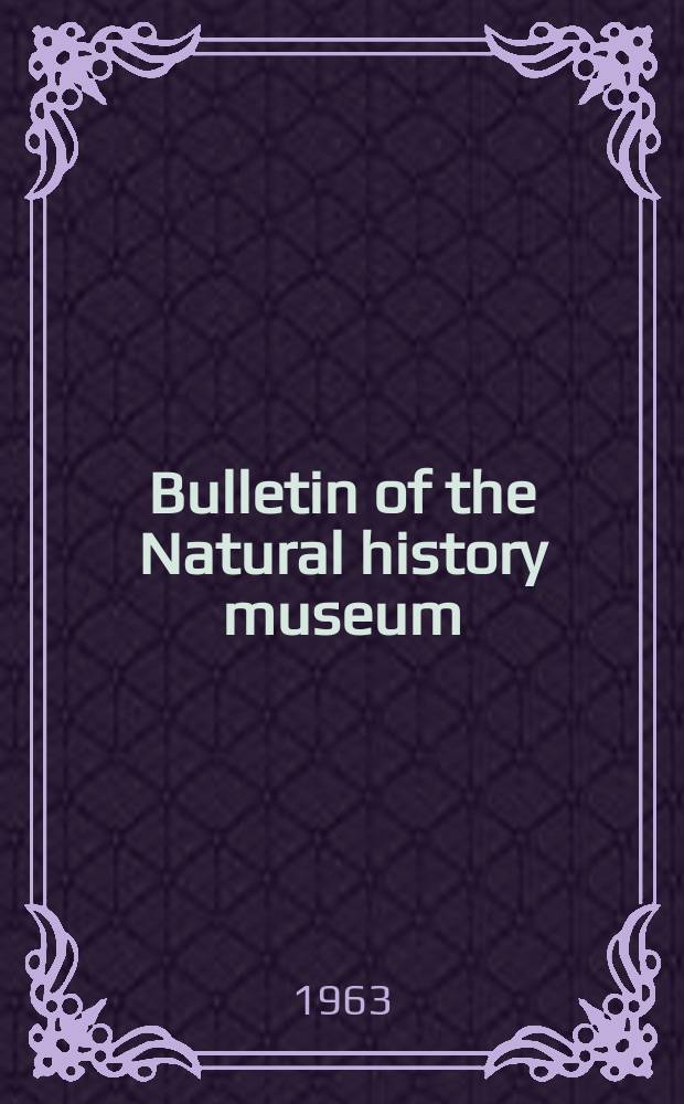 Bulletin of the Natural history museum : Formerly Bulletin of the British museum (Natural history). Vol.3, №1 : A revision of the genera Buchenavia and Ramatuella