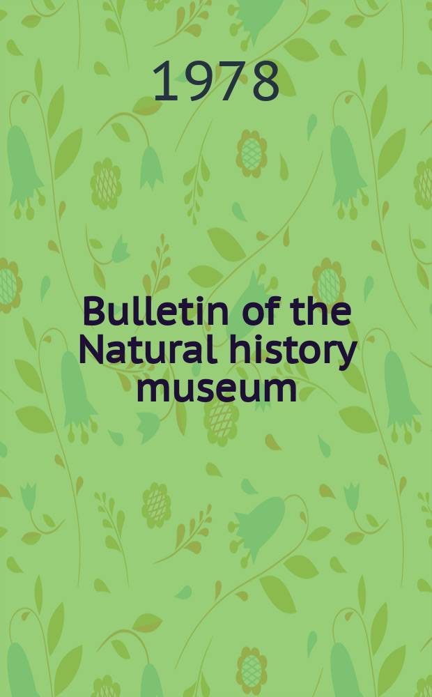 Bulletin of the Natural history museum : Formerly Bulletin of the British museum (Natural history). Vol.6, №1 : The handwriting of Joseph Banks ...