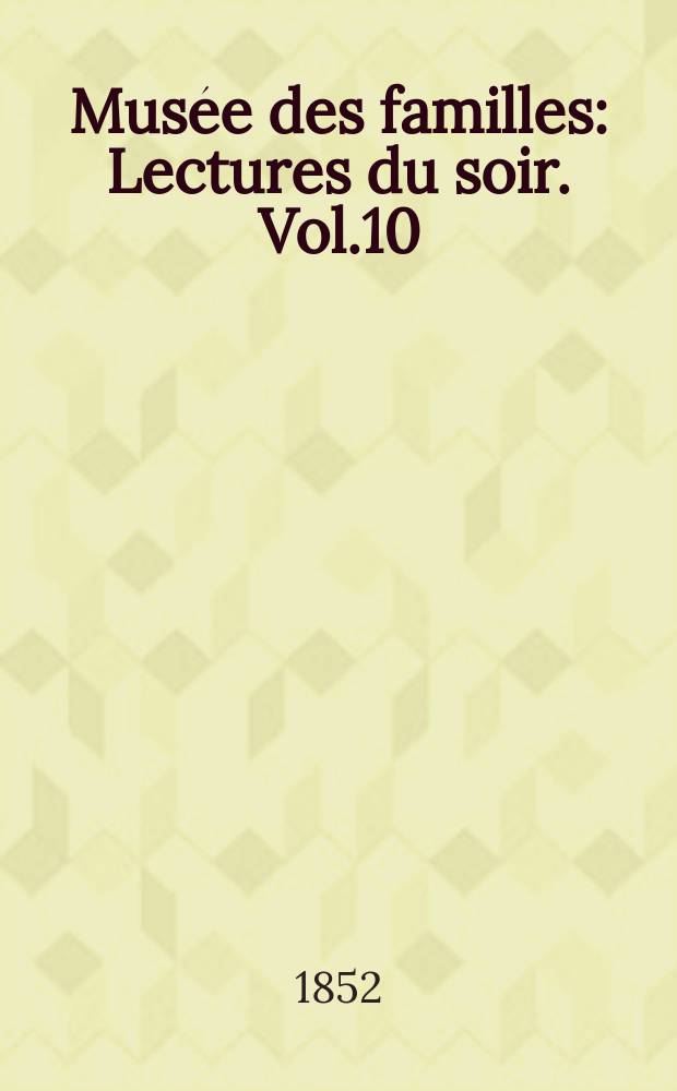 Mus&eacute;e des familles : Lectures du soir. Vol.10(20), №7