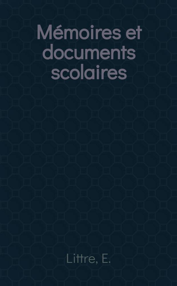 Mémoires et documents scolaires : Publ. par le Musée pédagogique. Fasc.45 : Comment les mots changent de sens