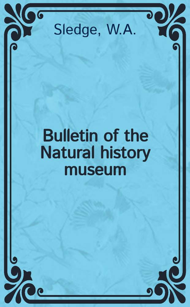 Bulletin of the Natural history museum : Formerly Bulletin of the British museum (Natural history). Vol.8, №1 : The Thelyptendaceae of Ceylon