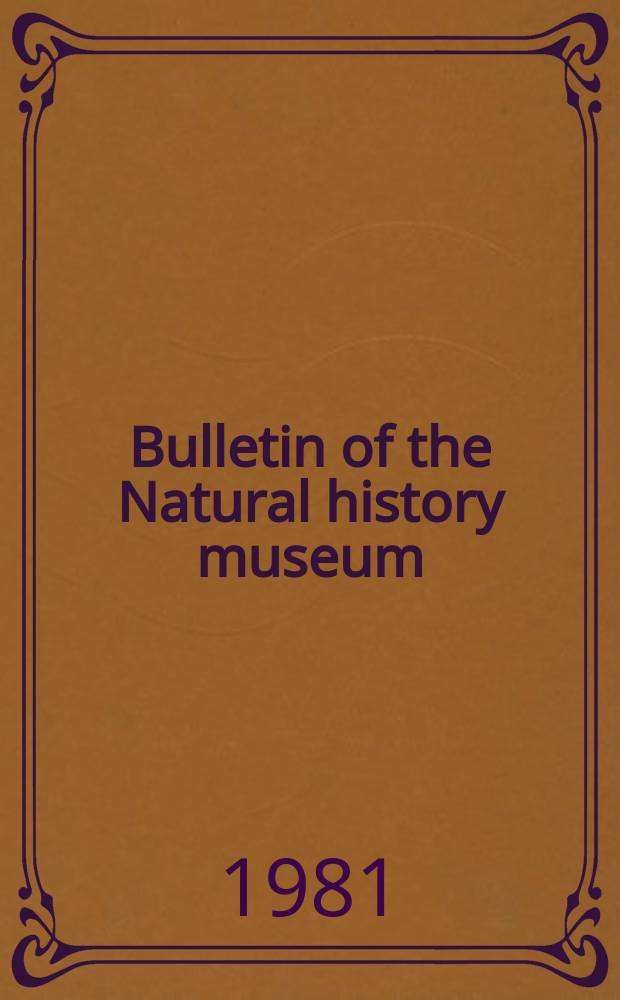Bulletin of the Natural history museum : Formerly Bulletin of the British museum (Natural history). Vol.9, №3 : Parmelia subgenus ...