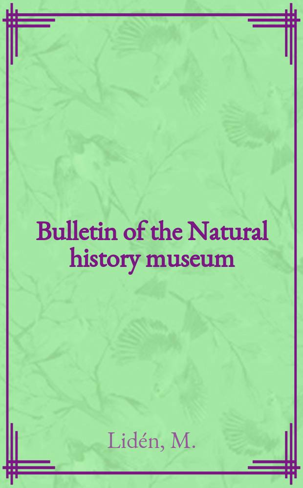 Bulletin of the Natural history museum : Formerly Bulletin of the British museum (Natural history). Vol.18, №6 : Corydalis (Papeveraceae Fumarioideae) ...