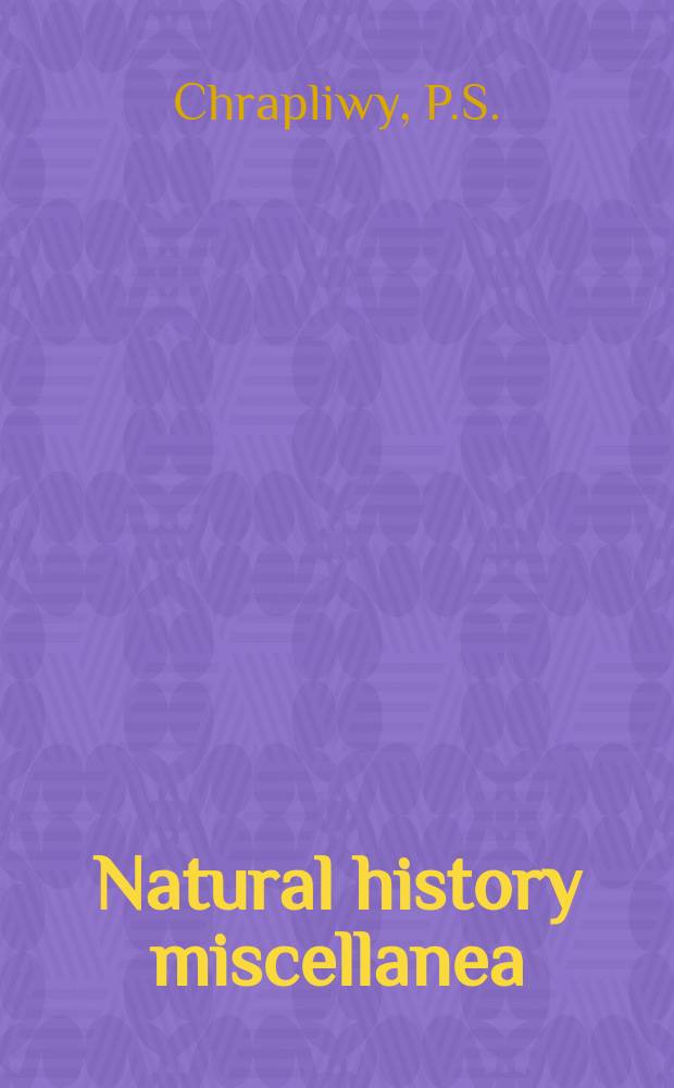 Natural history miscellanea : Publ. by the Chicago acad. of sciences. №160 : A species of Frog New to the fauna of the United States
