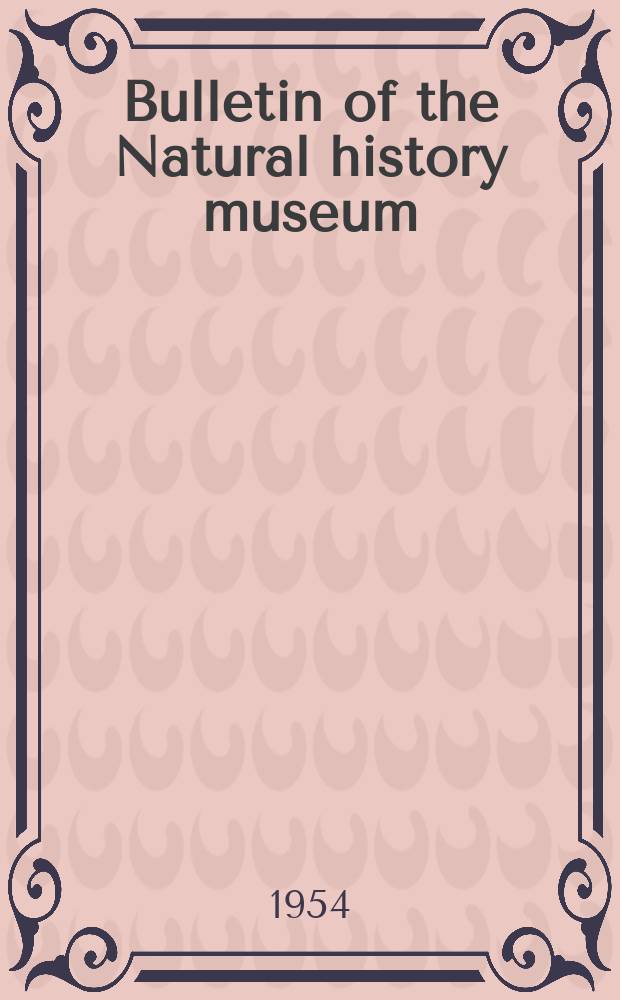 Bulletin of the Natural history museum : Formerly Bulletin of the British museum (Natural history). Vol.2, №8 : Subdivisions of the genus Ptilinopus (Aves, Columbae)