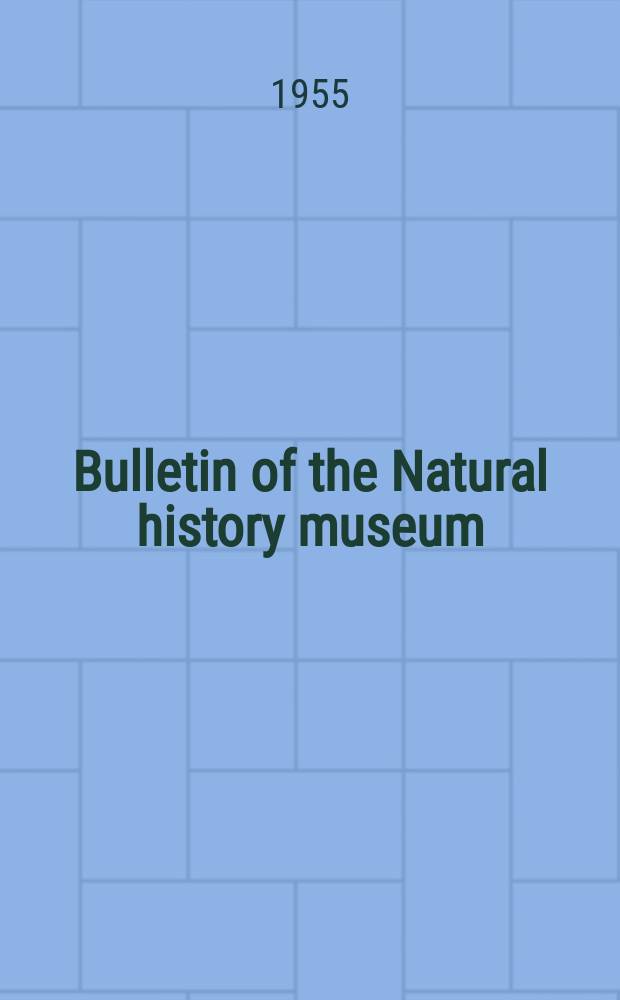 Bulletin of the Natural history museum : Formerly Bulletin of the British museum (Natural history). Vol.3, №2 : The Polychaete fauna of the Gold Coast