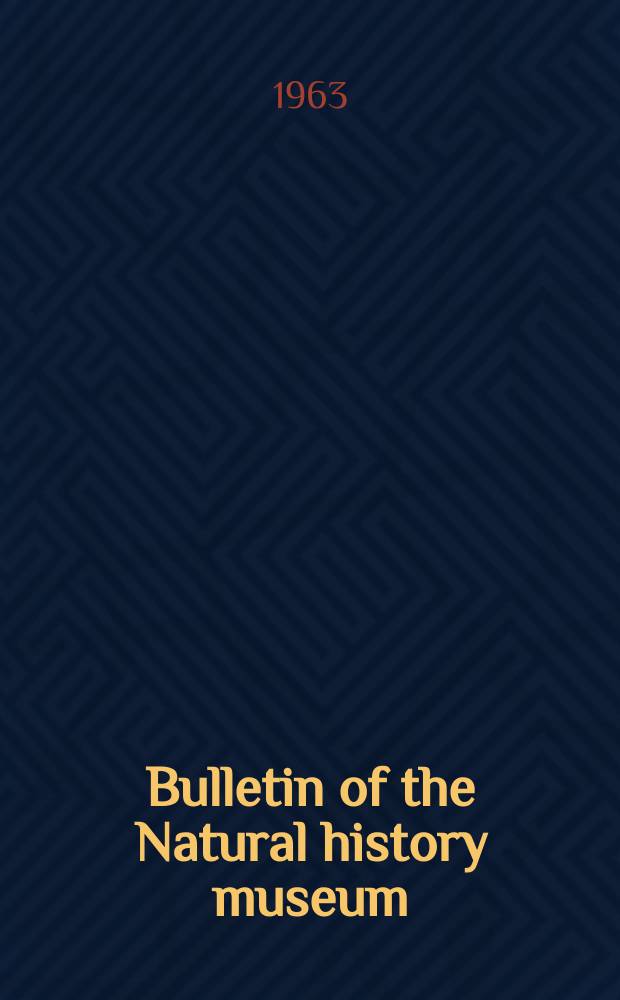 Bulletin of the Natural history museum : Formerly Bulletin of the British museum (Natural history). Vol.10, №2 : The Francolins, a study in speciation