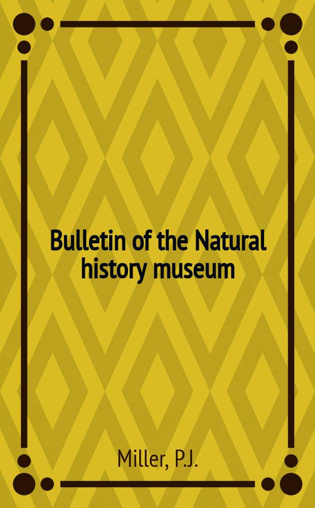 Bulletin of the Natural history museum : Formerly Bulletin of the British museum (Natural history). Vol.10, №3 : Taxonomy and biology of the genus Lebetus (Teleostei-Gobiol dea)