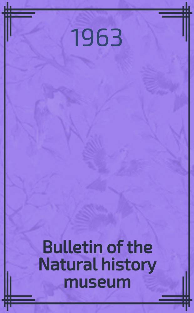 Bulletin of the Natural history museum : Formerly Bulletin of the British museum (Natural history). Vol.10, №8 : The freshwater gastropod molluscs of Angola