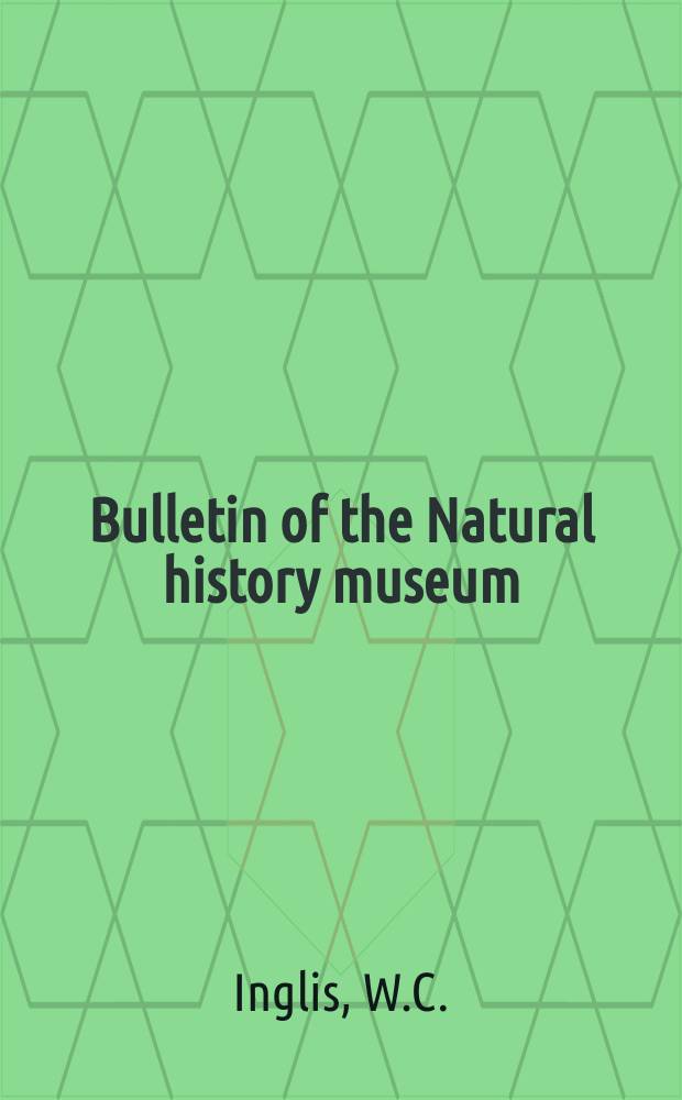 Bulletin of the Natural history museum : Formerly Bulletin of the British museum (Natural history). Vol.10, №9 : New marine nematodes from off the coast of South Africa