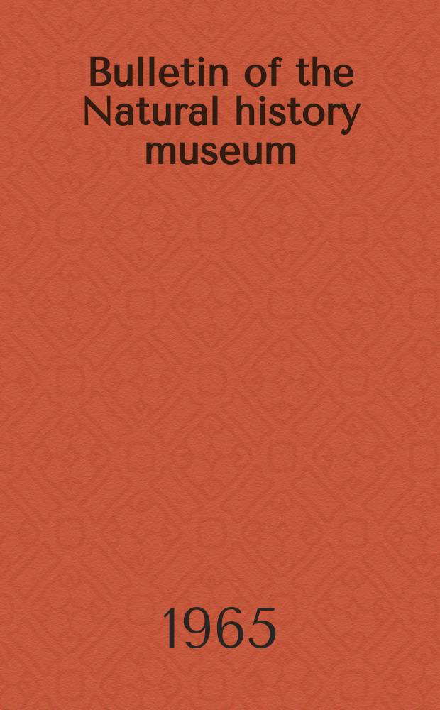 Bulletin of the Natural history museum : Formerly Bulletin of the British museum (Natural history). Vol.12, №2 : Freshwater gastropod mollusca from Ethiopia
