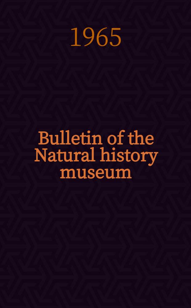 Bulletin of the Natural history museum : Formerly Bulletin of the British museum (Natural history). Vol.12, №5 : A critical review of the marine nematode genus Euchromadora de Man, 1886