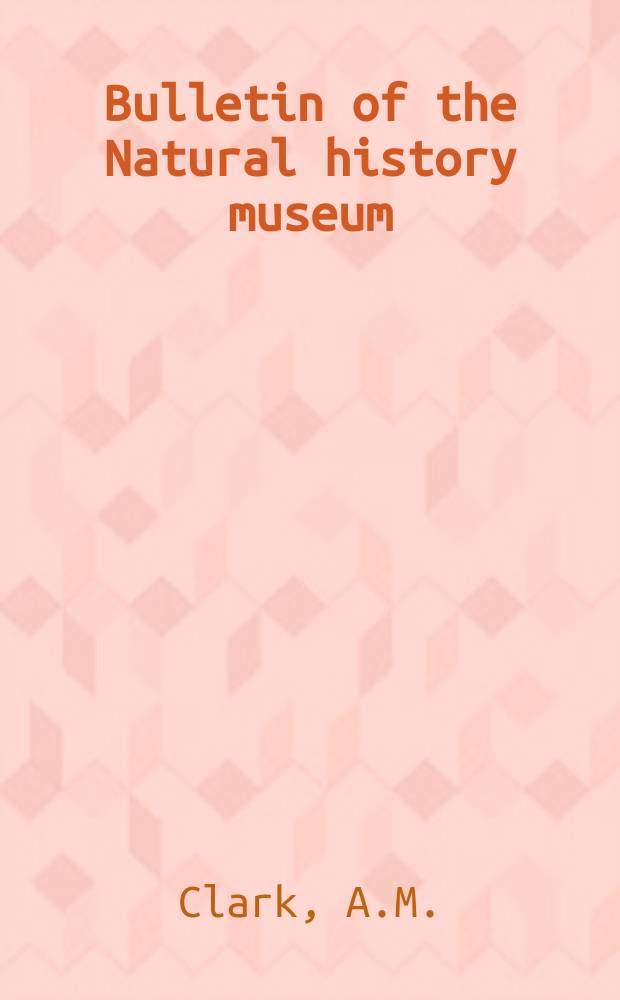 Bulletin of the Natural history museum : Formerly Bulletin of the British museum (Natural history). Vol.15, №4 : Notes on asteroids in the British museum (Natural history) V. Nardoa and some other Ophidiasterids