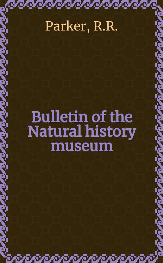 Bulletin of the Natural history museum : Formerly Bulletin of the British museum (Natural history). Vol.15, №8 : Calgius longicaudatus Brady, 1899 (Caligidae: Copepoda)