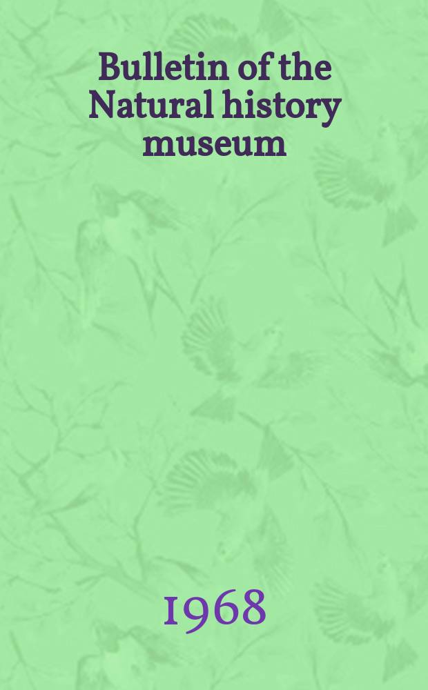 Bulletin of the Natural history museum : Formerly Bulletin of the British museum (Natural history). Vol.16, №5 : On the neotype of Radilcephalus elongatus Osorio with remarks on its biology