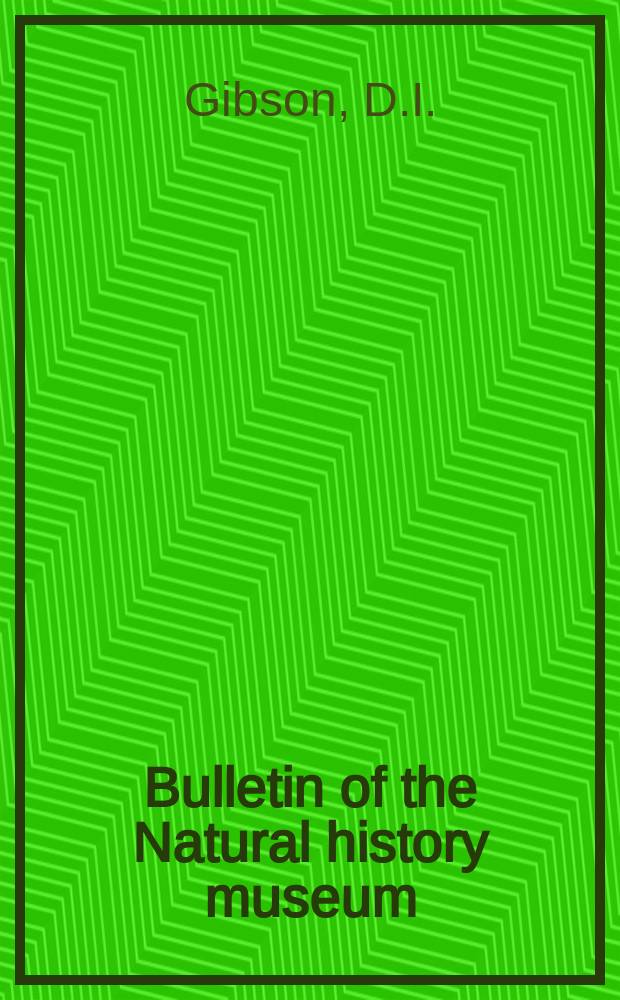 Bulletin of the Natural history museum : Formerly Bulletin of the British museum (Natural history). Vol.22, №5 : Contributions to the life-histories ...