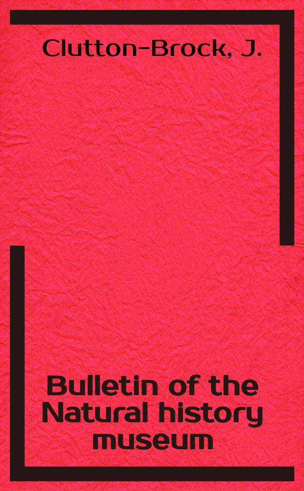 Bulletin of the Natural history museum : Formerly Bulletin of the British museum (Natural history). Vol.29, №3 : A review of the family ...