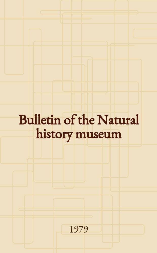 Bulletin of the Natural history museum : Formerly Bulletin of the British museum (Natural history). Vol.35, №1 : A Revision of the 'acaecate' earthworms