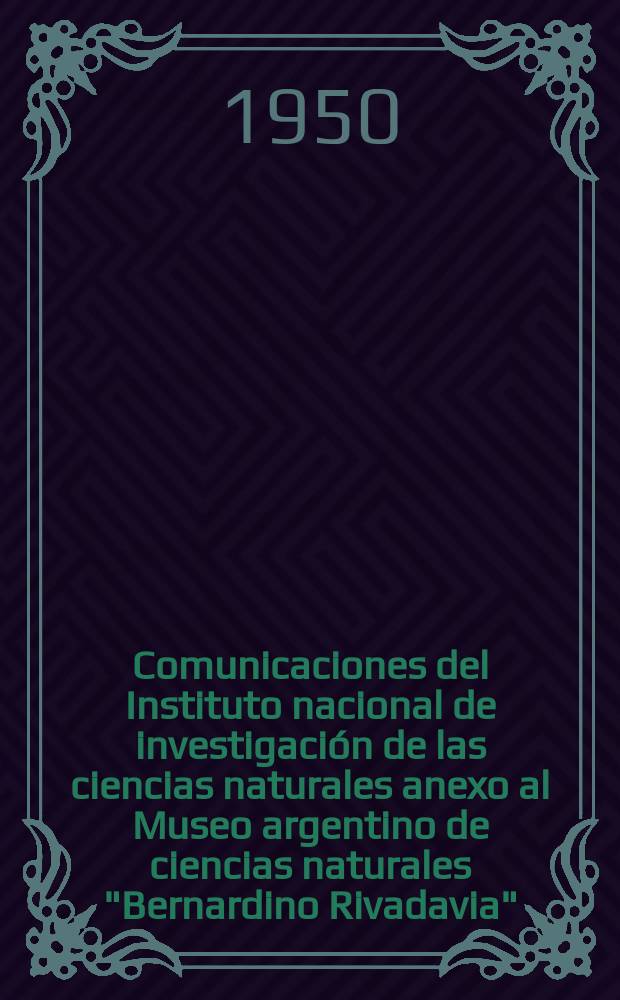 Comunicaciones del Instituto nacional de investigación de las ciencias naturales anexo al Museo argentino de ciencias naturales "Bernardino Rivadavia". T.1, №3 : Estudio del leño fósil de una Dicotiledónea de la Argentina