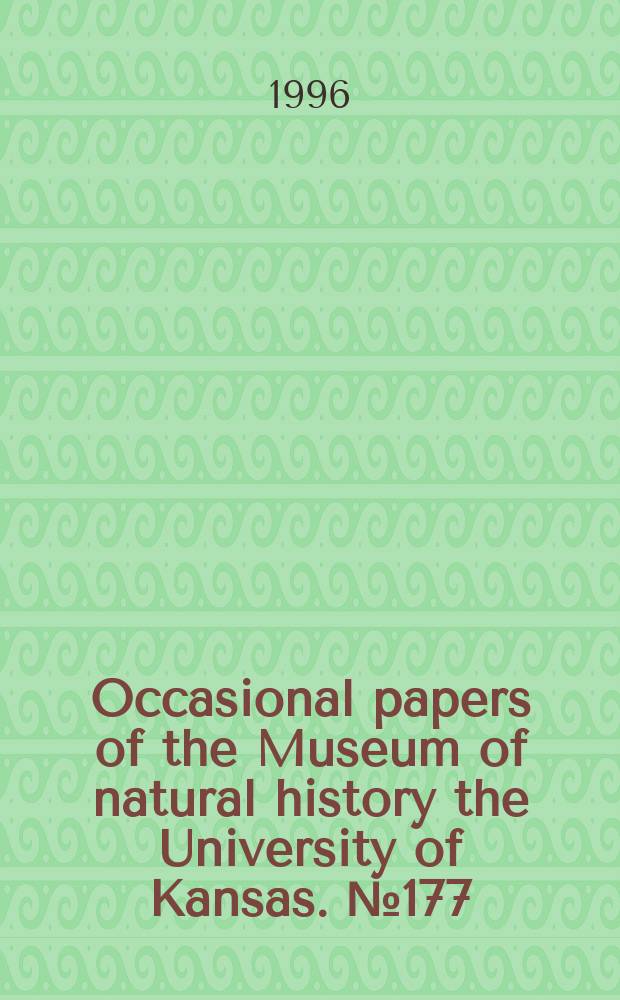 Occasional papers of the Museum of natural history the University of Kansas. №177 : The salamanders of Guerrero, Mexico ...