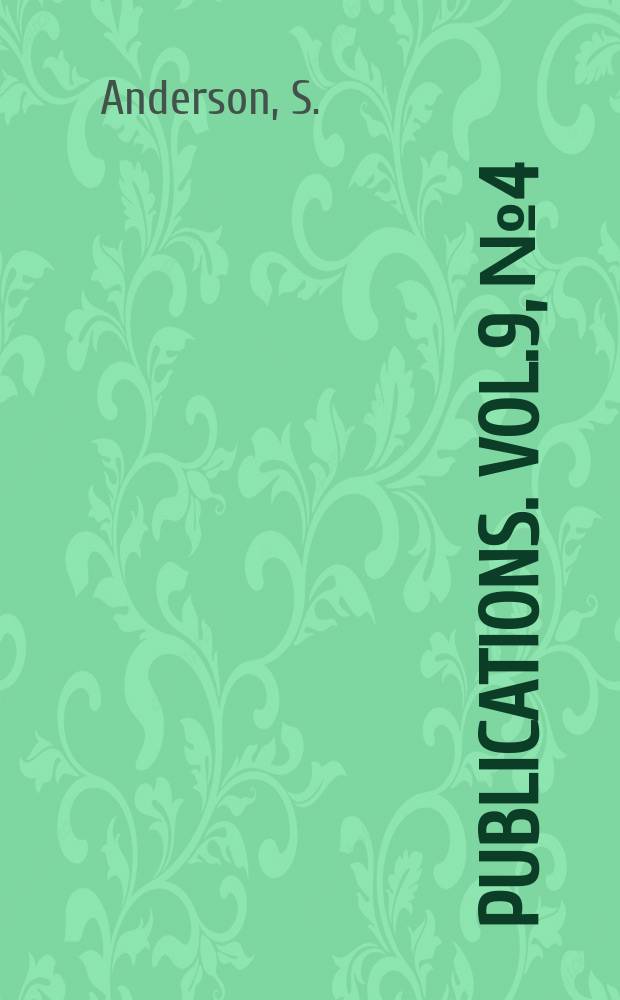 [Publications]. Vol.9, №4 : Subspeciation in the meadow mouse, Microtus pennsylvanicus in Wyoming Calorado, and adjacent areas