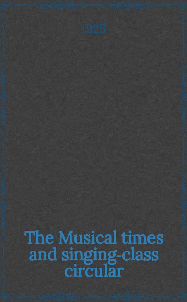 The Musical times and singing-class circular