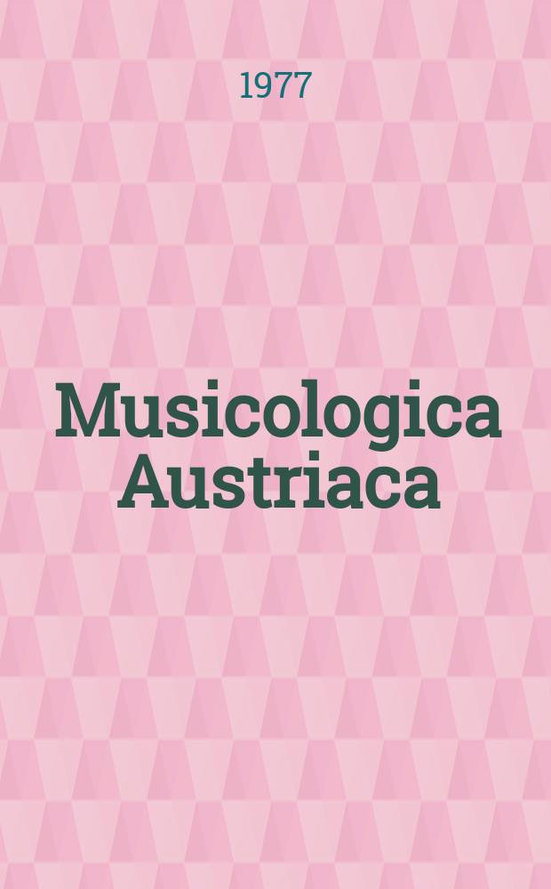 Musicologica Austriaca