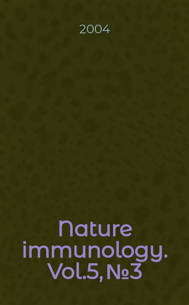 Nature immunology. Vol.5, №3