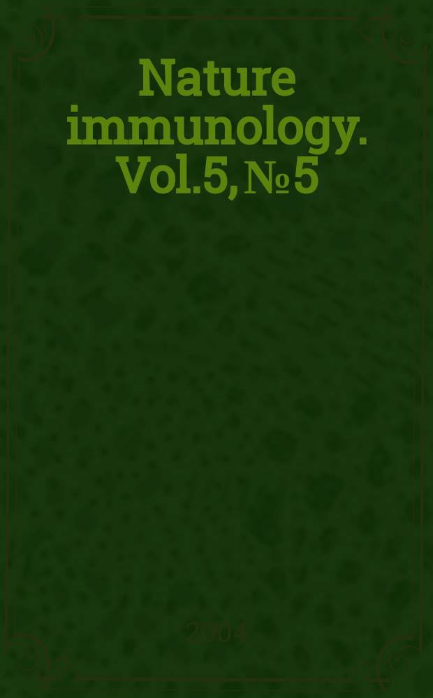 Nature immunology. Vol.5, №5