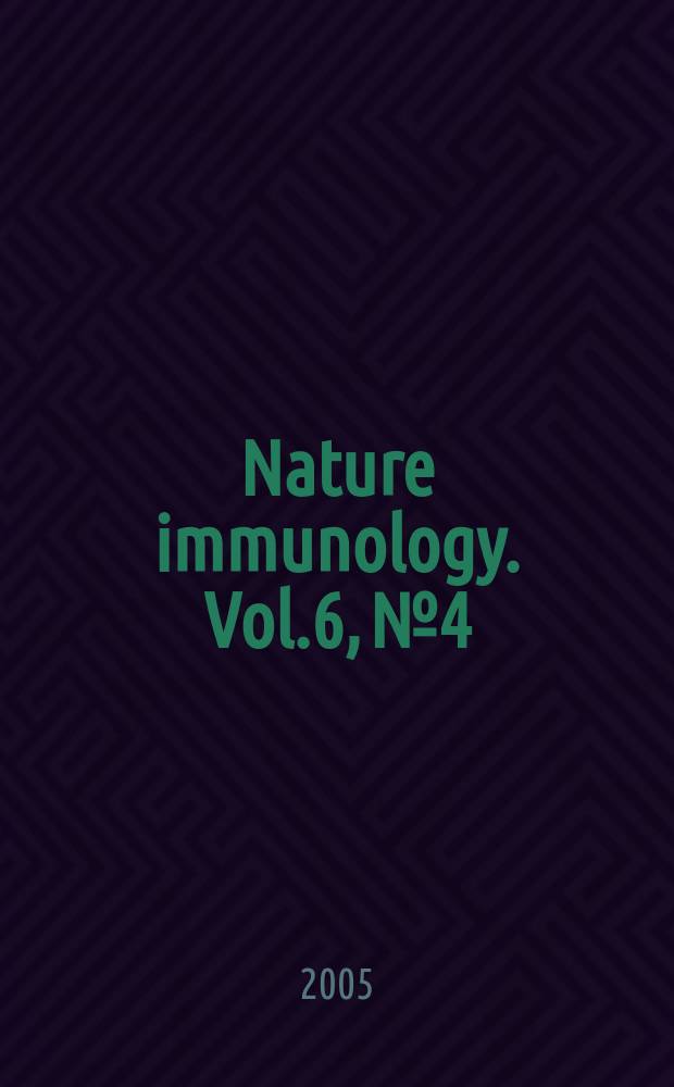 Nature immunology. Vol.6, №4