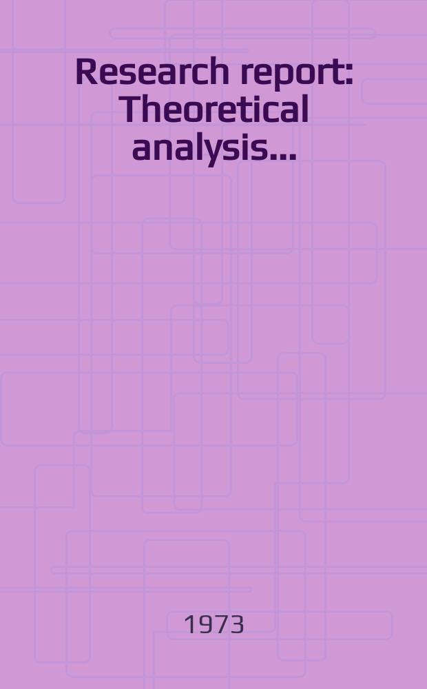 Research report : Theoretical analysis ...