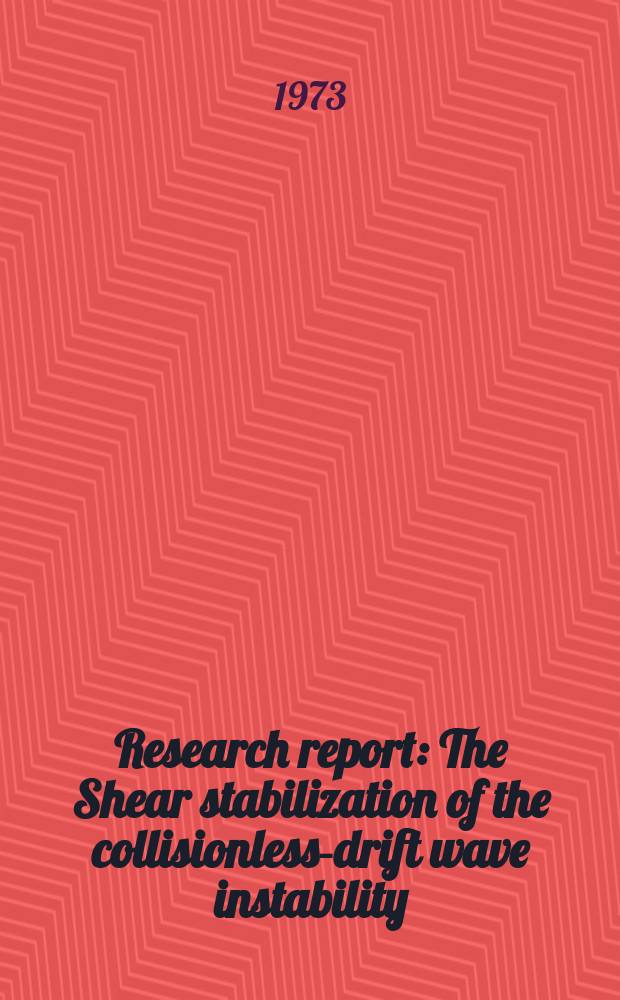 Research report : The Shear stabilization of the collisionless-drift wave instability