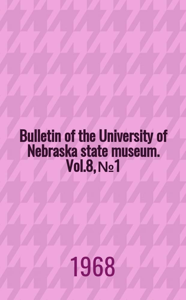 Bulletin of the University of Nebraska state museum. Vol.8, №1 : The Penera and species of the feather mite subfamily Trouessartinae except Trouessartia (Acarina: Proctophyllo di dae)