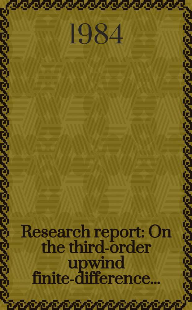 Research report : On the third-order upwind finite-difference ...