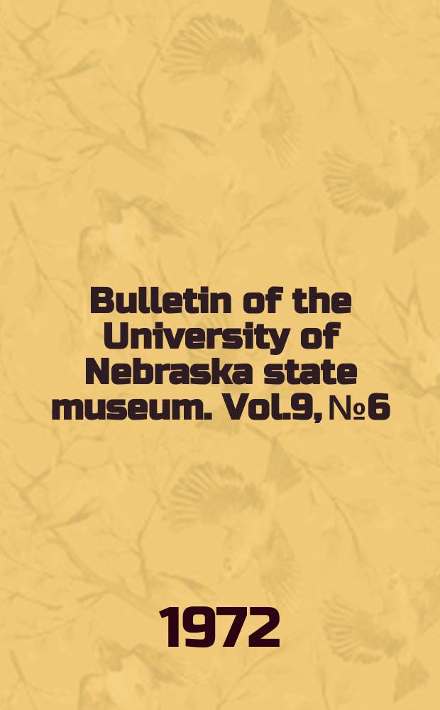 Bulletin of the University of Nebraska state museum. Vol.9, №6 : Phyletic trends in certain lineages of Quartenary mammals