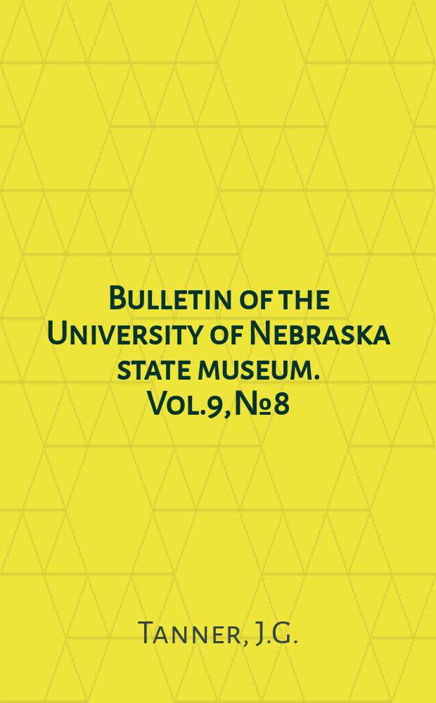 Bulletin of the University of Nebraska state museum. Vol.9, №8 : A new species of Menoceras from the Marsland Formation of Nebraska