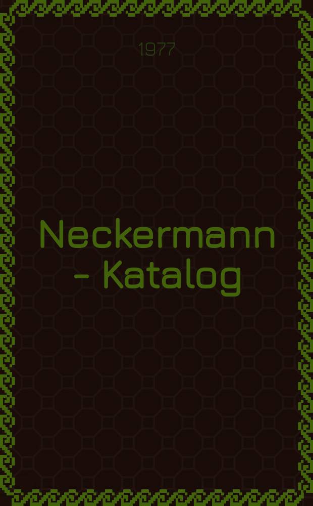 Neckermann - Katalog